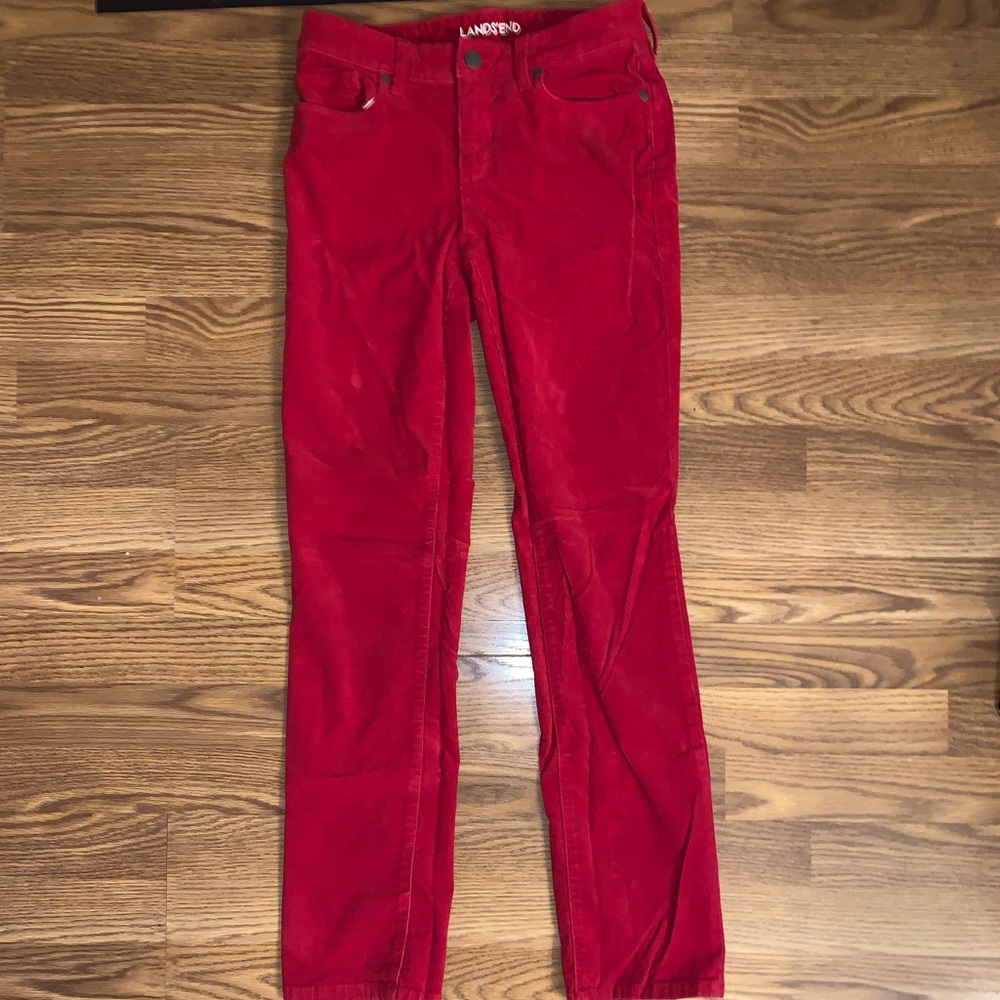 Lands’ End Red Jeans
